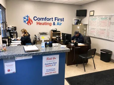 The front office, after our retouching